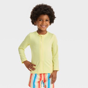 Toddler Long Sleeve Zip-Up Rash Guard Top - Cat & Jack™ - 1 of 3