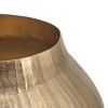 13.5x13.5x11.5" Aluminum Chisel Flower Vase, Gold - 4 of 4