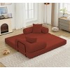 Sleeper Sofa Bed Modern Modular Foldable Couch with Corduroy Upholstery & Pillows for Living Room Wide - 3irtyhousy - 2 of 4