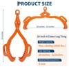 36inch Log Tongs with 3100 lbs Loading Capacity, 4 Claw Log Grabber Hook with Operating Handle for Tractors, Trucks, Forklifts - 2 of 4