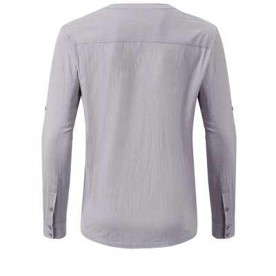 Men's Cotton Linen Shirt Henley V Neck Long Sleeve Casual Beach T Shirts