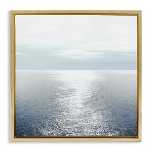 Stupell Industries Ocean Ripples Scenery Floating Frame Canvas Art - 1 of 4
