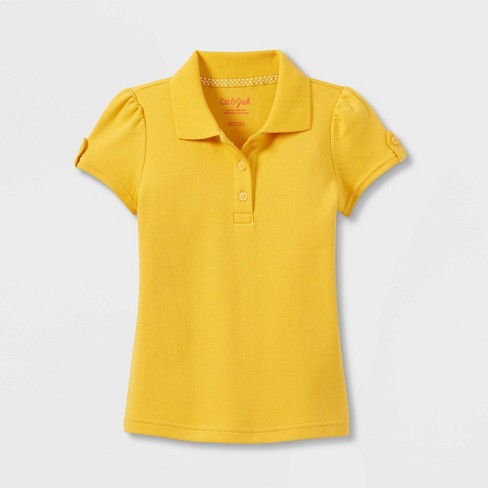 Toddler Girls' Short Sleeve Interlock Uniform Polo Shirt - Cat & Jack ...