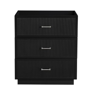 Dolonm Wall-mounted dressing table with an integrated sink, crafted from MDF material, 3 drawers - 1 of 4