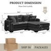 Corduroy L-Shaped Chaise Sectional Sofa with Reversible Cushion, USB Ports, Storage Pocket, Convertible Left/Right Design - ModernLuxe - 4 of 4