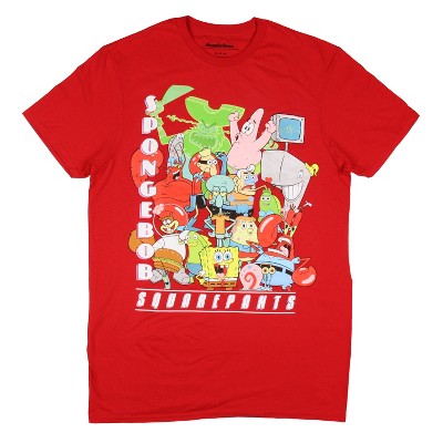 Nickelodeon Men's SpongeBob Characters Adult Short Sleeve T-Shirt