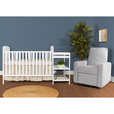 White 4-in-1 Full-Size Crib and Changing Table Combo