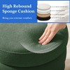 Gericco 16.9" Round Ottoman with Storage for Living Room Small Boucle Foot Stool Modern Upholstered Vanity Stool Ottoman Foot Rest - 3 of 4