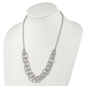 Chisel Stainless Steel Polished Multi Chain 20.5" with a 1.75" Extension Necklace - 1 of 2