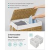 SONGMICS Laundry Hamper with Lid Clothes Hamper with 2 Removable Liner Bags & 6 Mesh Bags - 3 of 4