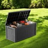 VisioGear Lockable Deck Boxes, Multi-Capacity Outdoor Storage Deck Box, Small Patio Storage Bin for Garden Tools - 2 of 4