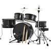 5 Piece Drum Sets Junior Drum Kit with Dual Tom-Toms, Floor Tom,Bass Drum, Hi-Hat, Cymbal, Pedal, Drumsticks and Seat, for Music Learning & Practice - 2 of 4