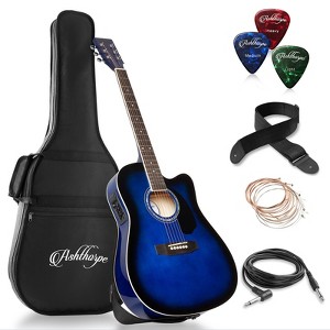 Ashthorpe Full-Size Cutaway Thinline Acoustic Electric Guitar Package with Premium Tonewoods - 1 of 4
