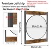 ARTLOGE 25x30in Industrial Round Wall Accent Mirror Square Wood Frame for Living Room Wall Decor - 2 of 4