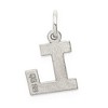 Black Bow Jewelry Sterling Silver, Amanda Collection Small Block Style Initial L Pendant - 3 of 4