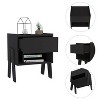 NicBex 18 inch Wide Nightstand with 1 Drawer,Modern Side Table with One Open Shelf,Bedside Table for Bedroom,Living Room,Black/Gray - 4 of 4