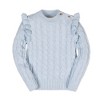 Girls' Organic Long Sleeve Mock Neck Sweater with Ruffle, Infant - 2 of 4