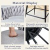 Lirago Two Sets of Swivel Bar Stools with Cotton-Linen Cushions & Electroplated Metal Frames-Rotatable Design for Restaurant,  Bar & Living Room, Gray - 4 of 4