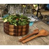 Kalmar Home Solid Acacia X-Large Salad Bowl with Servers - 3 of 4