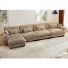 5 Pieces Sofa With Ottoman, 4 Seater Sectional Sofas Large With Waist Pillow And Throw Pillows, Large L Shape Sofa For Living Room-Cuddlewood - 2 of 4