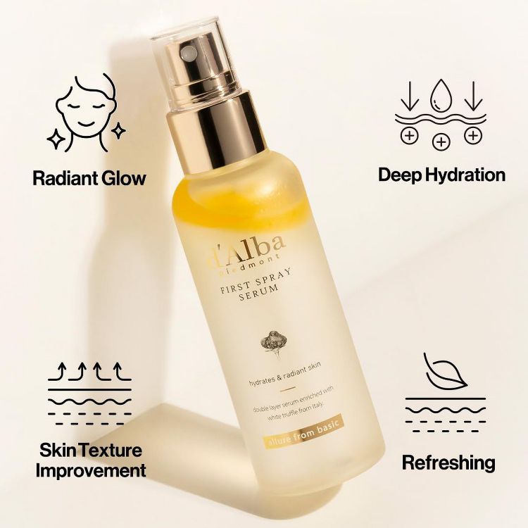 D'Alba Piedmont First Spray Serum (50 mL / 1.69 oz) Italian White Truffle, Light-weight Face Moisturizer, All In One Mist, Korean Skin Care, 3 of 5