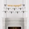 Big Dot of Happiness Just Engaged - Black and White - Engagement Party Letter Banner Decoration - 36 Banner Cutouts and We're Engaged Banner Letters - 3 of 4