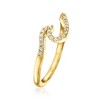 RS Pure by Ross-Simons 0.12 ct. t.w. Lab-Grown Diamond Wave Ring in 18kt Gold Vermeil - 3 of 4