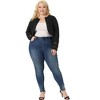 Agnes Orinda Women's Plus Size Mesh Long Sleeve Open Front Office Cropped Shrug - 3 of 4