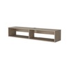 59.1" Melamine Floating Media Rack with Two Shelves, Space-Saving Design, and Modern Finish for Living Room and Bedroom - 4 of 4