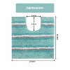 Home Weavers Glamour Collection 100% Polyester Microfiber Bathroom Rug, Non Slip Bath Mat Water Absorbent Soft Microfiber Shaggy Mat Machine Washable - 3 of 4