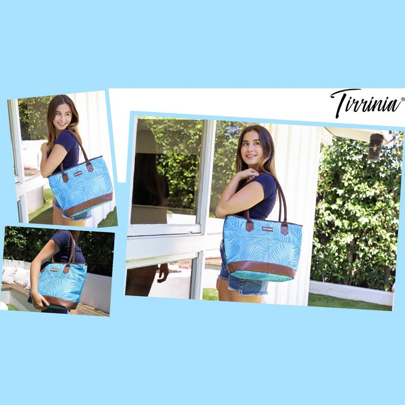 Tirrinia Large Insulated Lunch Tote Bag for Women, Cute Waterproof Leakproof Cooler Bag for Work, Adult Shopping Grocery Bags for Frozen Food, 2 of 8