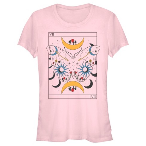 Juniors Womens Lost Gods Celestial Butterfly Tarot T-Shirt - image 1 of 4