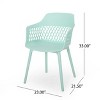 GDFStudio Airyanna Outdoor Modern Resin Dining Chairs (Set of 2) - 3 of 4