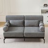 NicBex Modern Chenille Loveseat Sofa with Back Pillow & Cylindrical Armrest, Comfortable 2-Seater Sofa for Living Room & Bedroom - 2 of 4