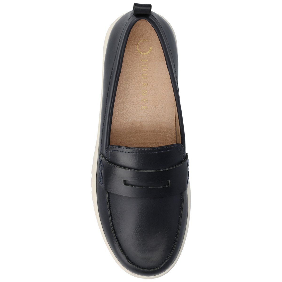 Женские туфли Journee Collection Journee Women's Tayla Medium and Wide Width Penny Loafer, Navy 10 — фото 4