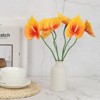 Unique Bargains Artificial Anthurium Lily Flowers for Home Decor 10 Pcs - 4 of 4