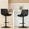 Infurnic Dining Chairs, Modern Upholstered Dining Chairs Set with Adjustable Height Handle, for Kitchen and Dining Room, 2PCS, Black, 17.3"*17.3"*34" - 2 of 4