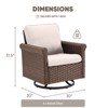 Buenhomino Patio Chairs Wicker Swivel Rocker Set of 2 - Heavy Duty Patio Furniture Set Wicker Outdoor Swivel Glider Chairs for Porch Balcony Deck - 4 of 4
