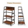 Costway 3-Tier Ladder Bookshelf Industrial Storage Rack Bookcase Plant Display Shelf - 3 of 4