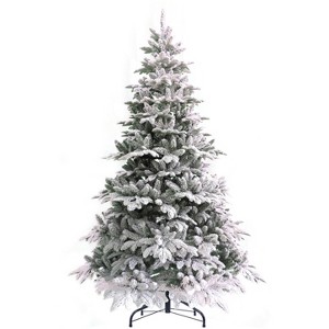 Perfect Holiday Calgary Spruce Snow Flocked Christmas Tree - 1 of 4