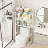 3 Tier Bathroom Over The Toilet Shelf, Freestanding Space Saver Metal Over The Toilet Shelf Organizer- for Most Toilets - 4 of 4