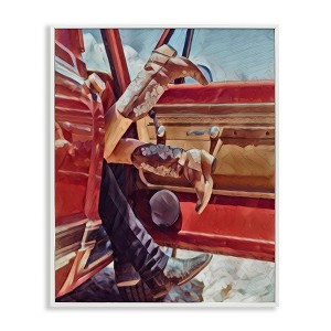 Stupell Industries Romantic Cowboy Boots Couple Black Framed Giclee Art - 1 of 4