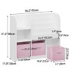 Fabric Drawer Kids Bookcase with Open Shelves Anti-Tip Kit Design for Bedroom or Playroom-3irtyhousy - 4 of 4