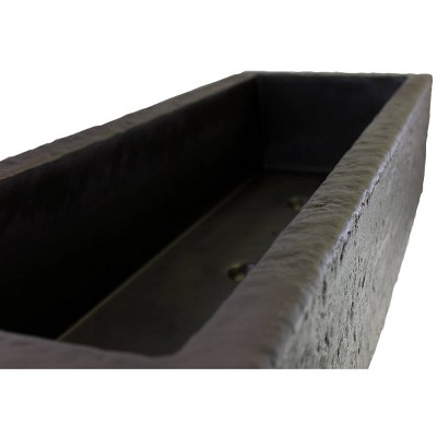 Extra Large Bronze Resin Rectangular Trough Planter