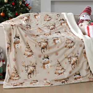 Lomsoe Christmas Flannel Throw Blanket Christmas Decorative Blankets for Home Chair Sofa Couch Bed Xmas Decor Gifts. - 1 of 4