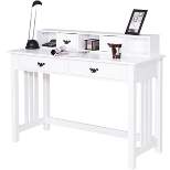 Costway Writing Desk Mission White Home Office Computer Desk 4 Drawer