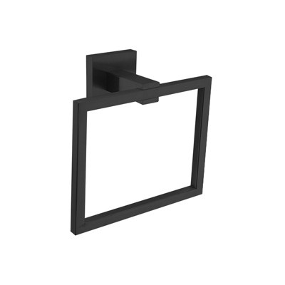 Bath Towel Ring Bathroom Hand Towel Holder Stainless Steel Square Towel Hangers Wall Mounted