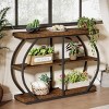 Syemin Console Tables Industrial Console Table, 3-Tier Entryway Table, Rustic Brown Narrow Sofa Accent Table with Storage Brown, 41.34"*11.81"*31.5" - 4 of 4