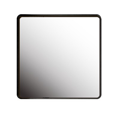 VYNXARIA Decorative Wall Mirrors - 36x36 Inch Black Square Metal Frame Mirror for Bathroom, Living Room, Bedroom Decor