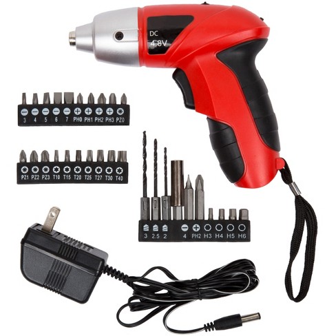 Fleming Supply 25-piece Cordless Screwdriver Set With Comfort Grip Handle :  Target